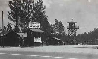 Exterior of a Japanese internment camp in Alexandria, Louisiana