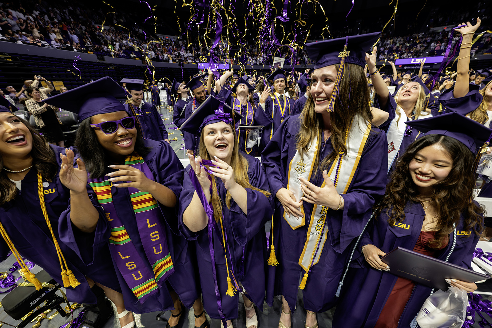 Spring 2025 College of Human Sciences & Education graduates celebrate at the conclusion of Commencement