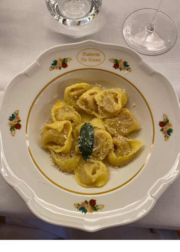 A plate of pumpkin pasta