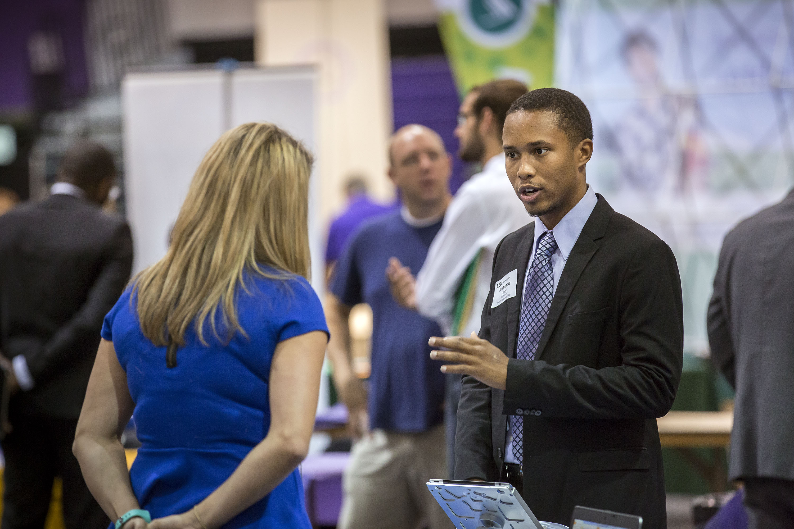 student at career expo