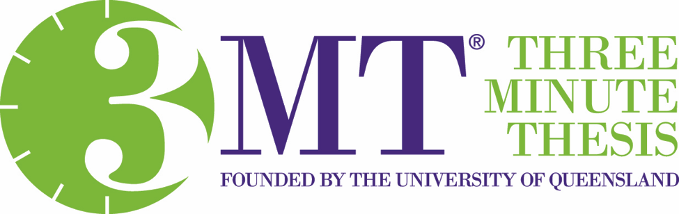 3MT logo, founded by the University of Queensland