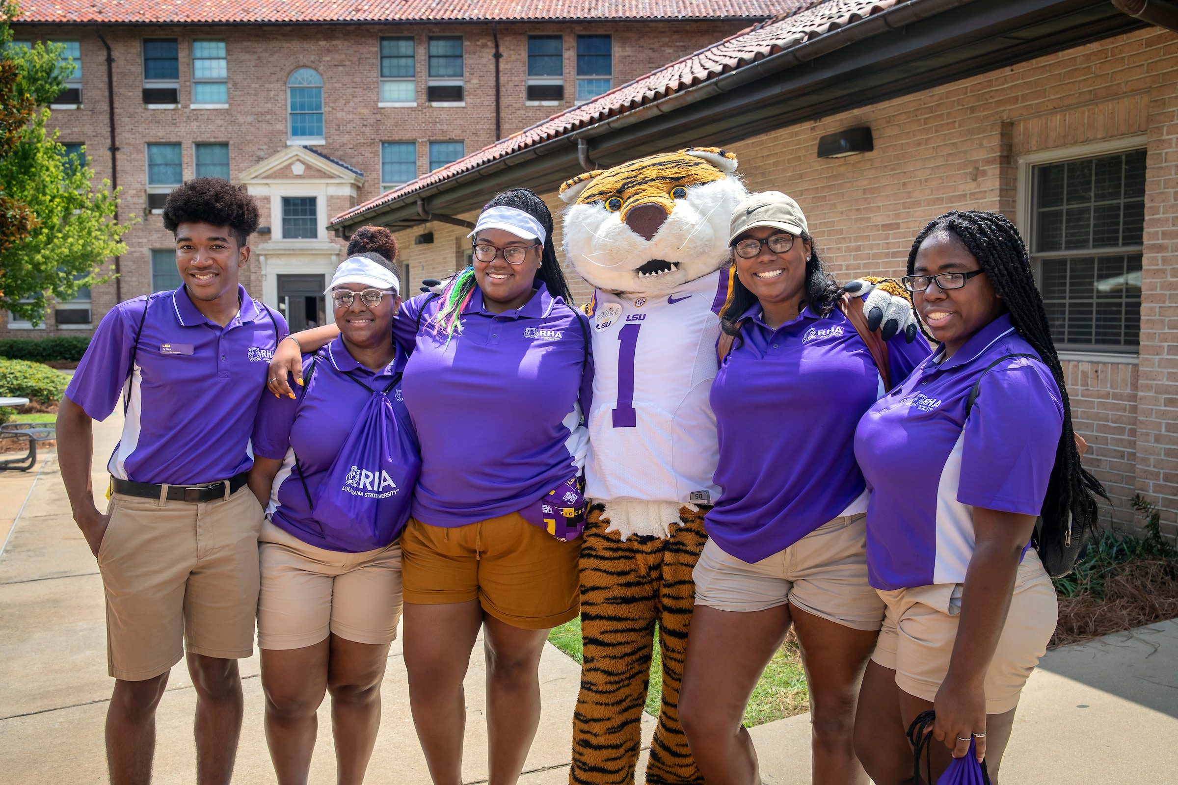 Mike the Tiger with Students