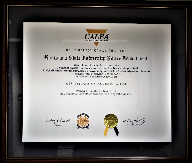 CALEA certificate