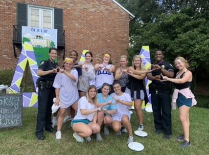 LSU Police Officers with Greek housing students