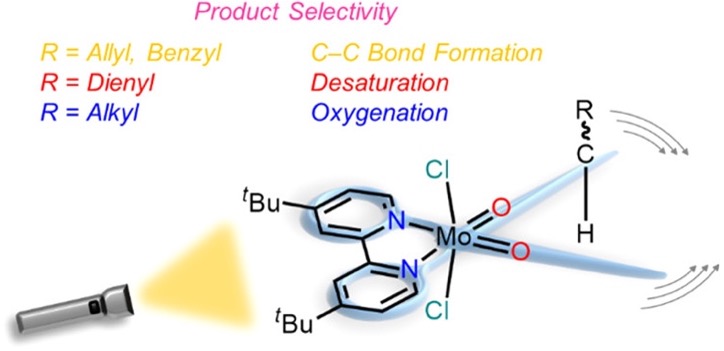 Light-initiated C–H activation via net hydrogen atom transfer to a Molybdenum(VI) Dioxo 